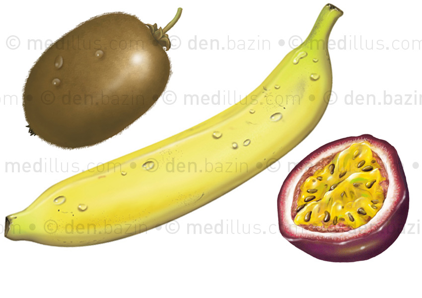 Kiwi, banane, passion